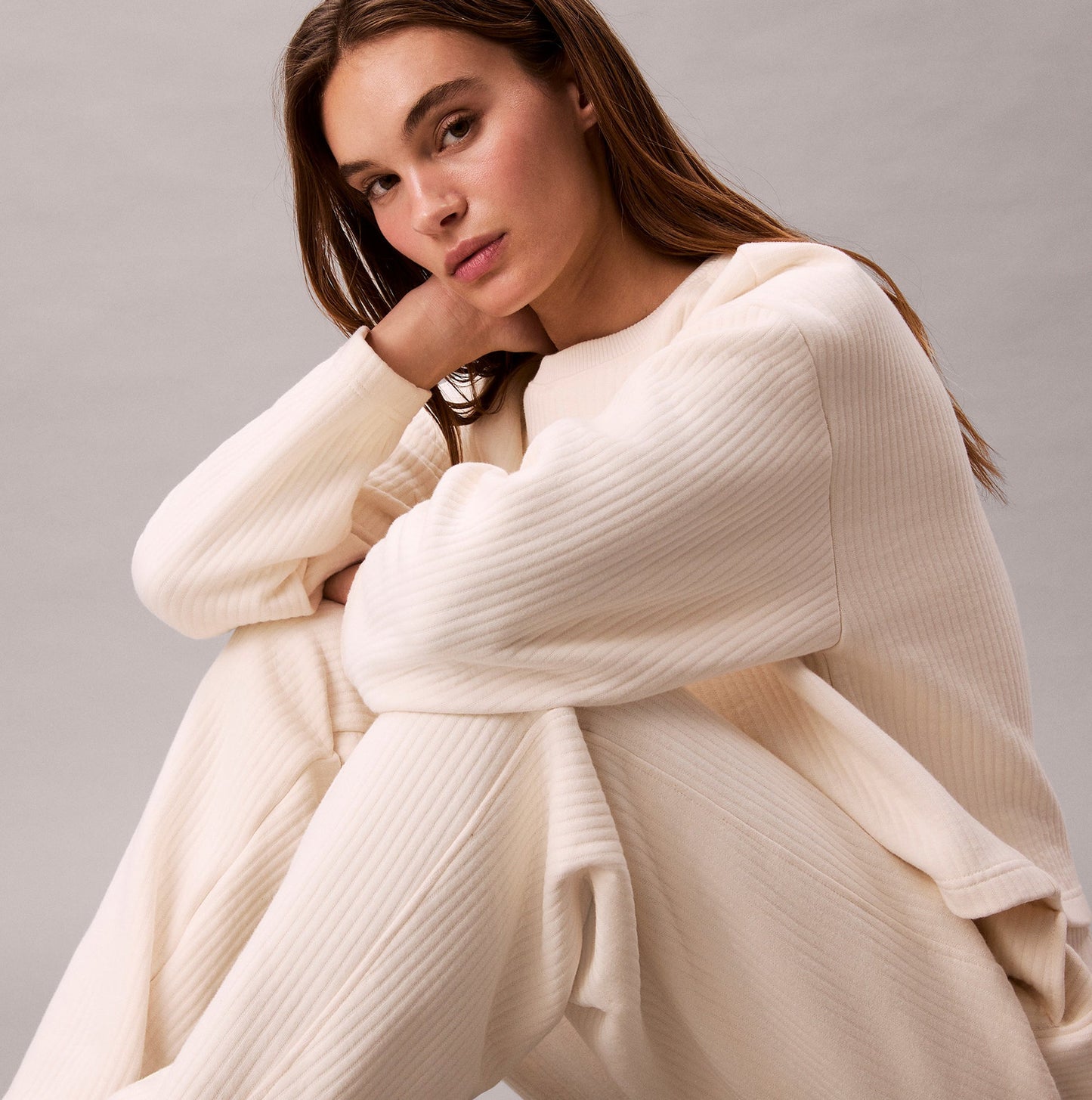 Calvin Klein QUILTED JOGGER Womens Ivory