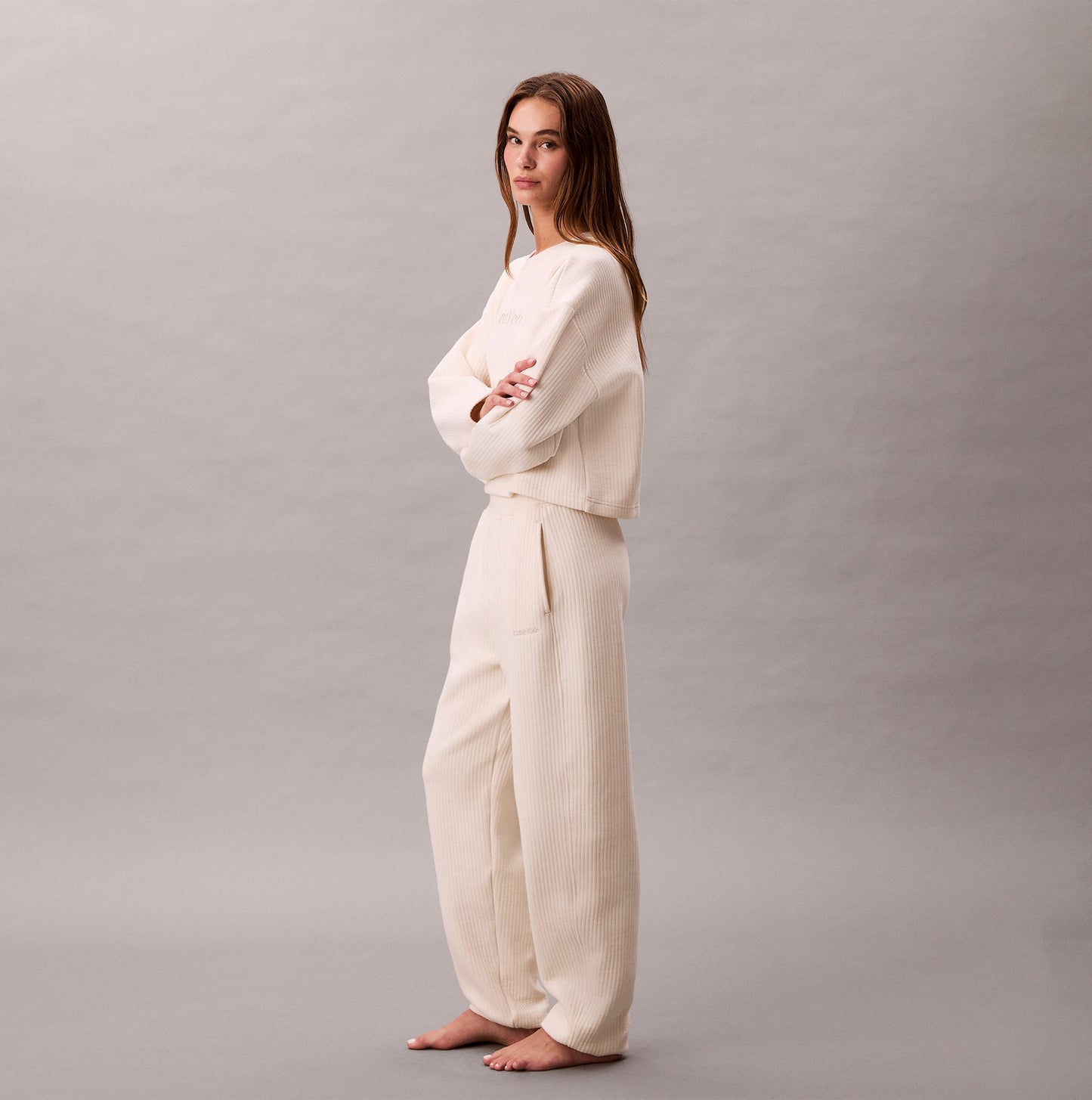 Calvin Klein QUILTED JOGGER Womens Ivory