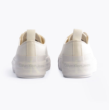 Calvin Klein BOLD VULCANISED Womens Trainers Creamy White/White/Whisper Pink