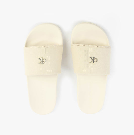 Calvin Klein MONOGRAM Womens Slides Turtle Dove
