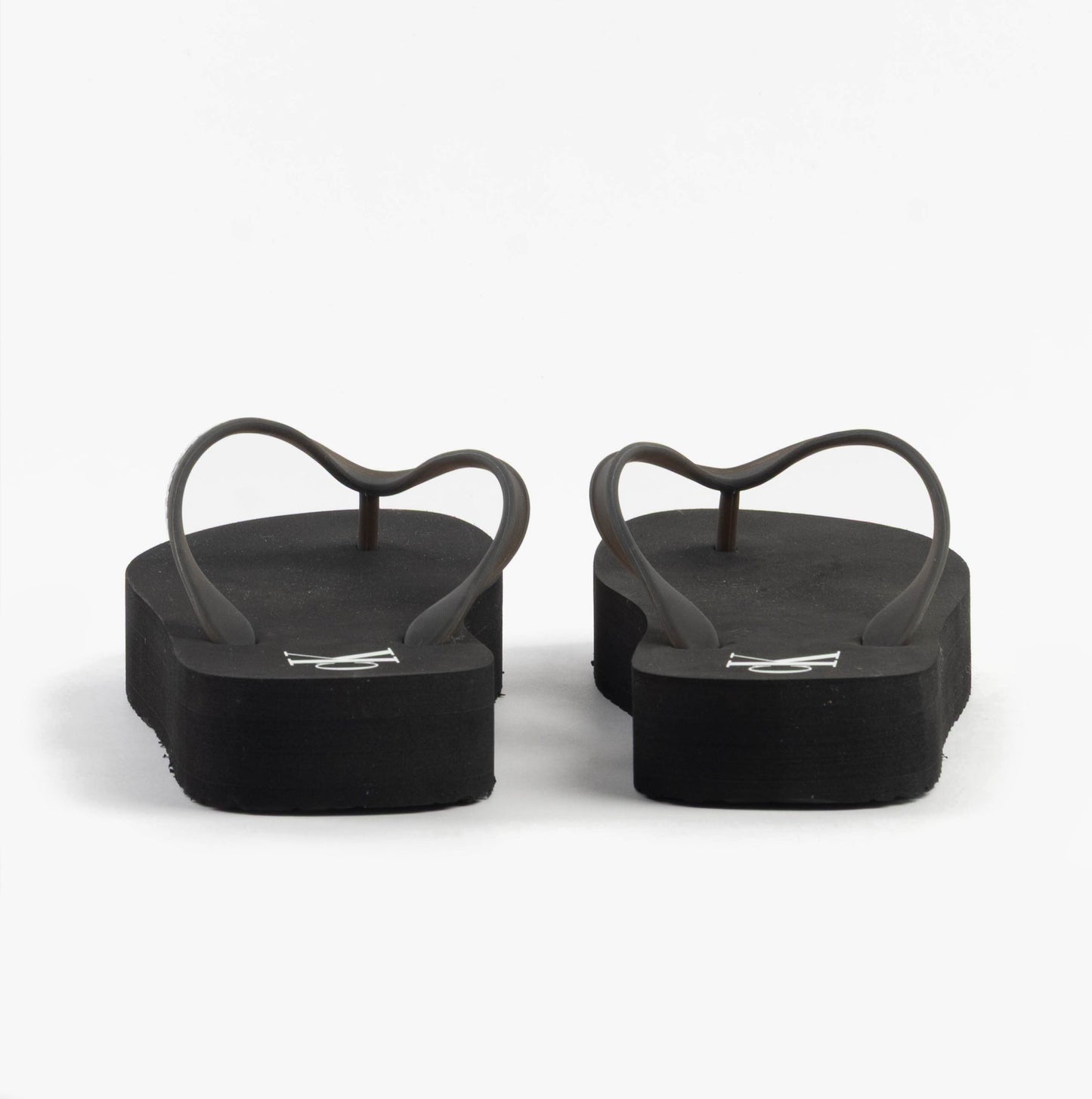 Calvin Klein BEACH SANDAL FLATFORM Womens Sandals Black/Bright White