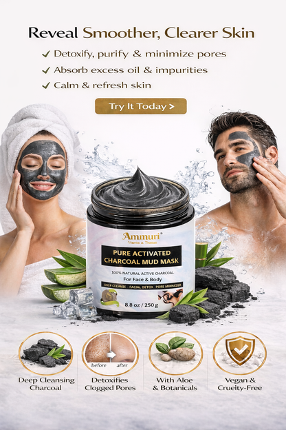 Ammuri Pure Activated Charcoal Mud Mask for Pigmentation