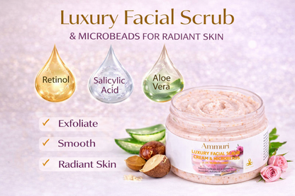 Ammuri Rose Retinol Facial Scrub – Exfoliate, Renew & Glow | Radiant Skin