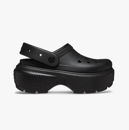 Crocs 209347-001 STOMP CLOG Womens Clogs Black