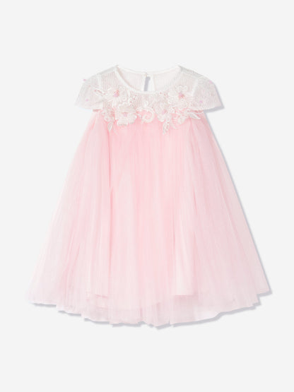 DRESS & Fleur Girls Flower Occasion Dress with Headband in Pink