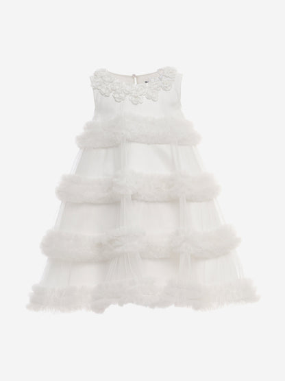 DRESS & Fleur Girls Occasion Dress with Headband in Ivory