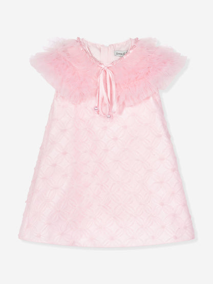 DRESS & Fleur Girls Occasion Dress and Cape Set in Pink