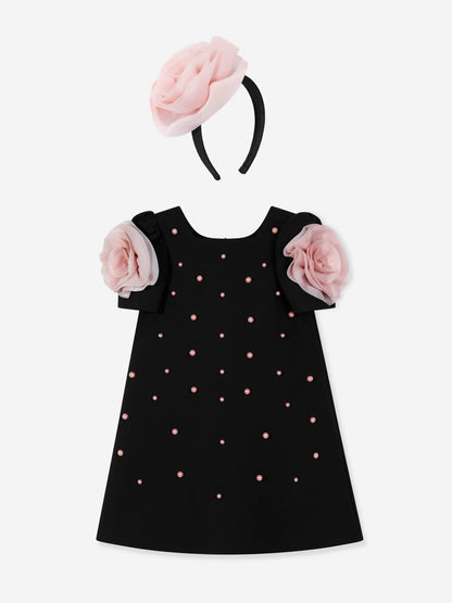 DRESS & Fleur Girls Flower Occasion Dress in Black