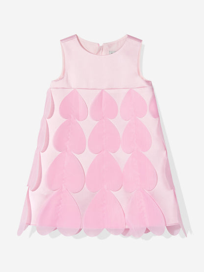 DRESS & Fleur Girls Heart Occasion Dress and Cape Set in Pink