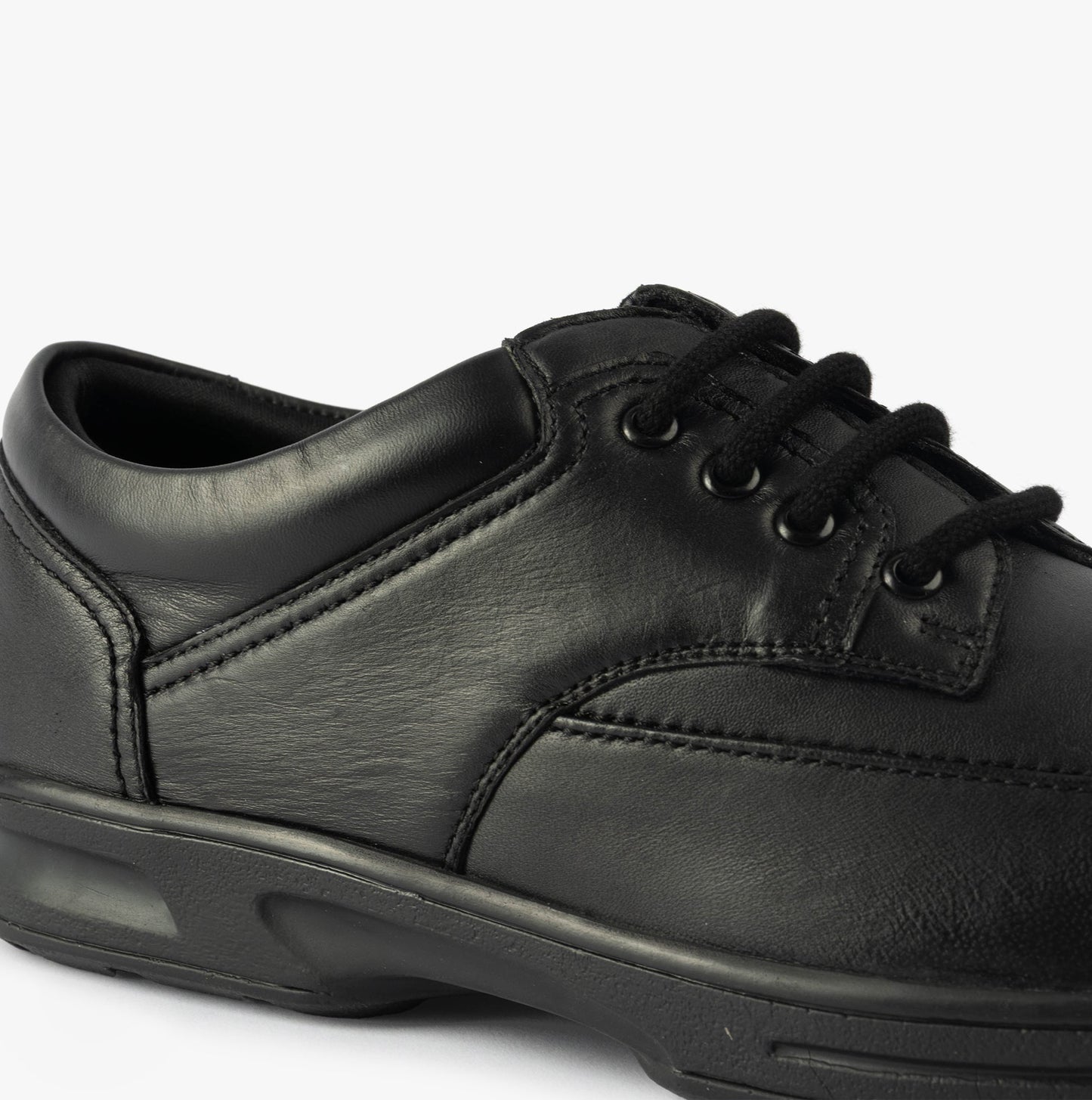 Dr Keller BRIAN Mens Leather Comfort Fit Lace-Up Shoes Black