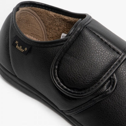 Dr Keller CHRIS Mens Full Slippers Black