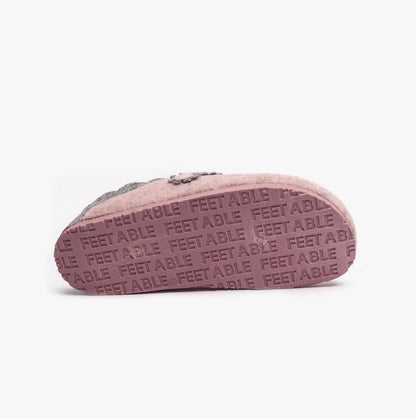 Dr Keller HEART Womens Mule Slippers Pink