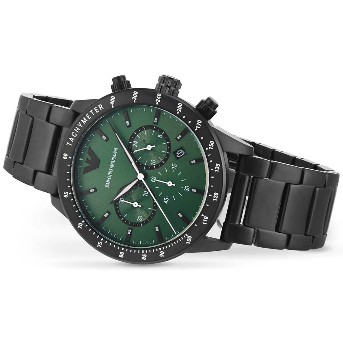 Emporio Armani AR11472 Mario Men's Black & Green Watch