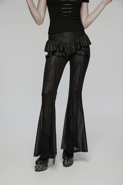 Punk Rave  Bellatrix Goth Leggings Flares - Alt Flared Trousers