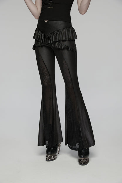 Punk Rave  Bellatrix Goth Leggings Flares - Alt Flared Trousers