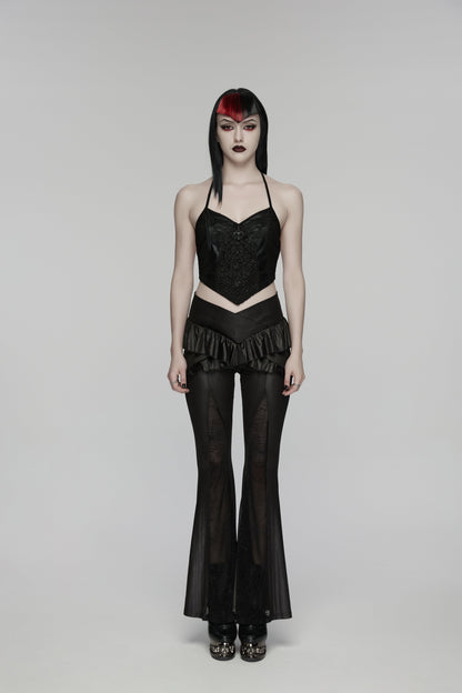 Punk Rave  Bellatrix Goth Leggings Flares - Alt Flared Trousers