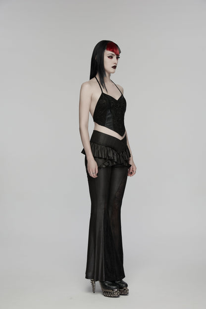 Punk Rave  Bellatrix Goth Leggings Flares - Alt Flared Trousers
