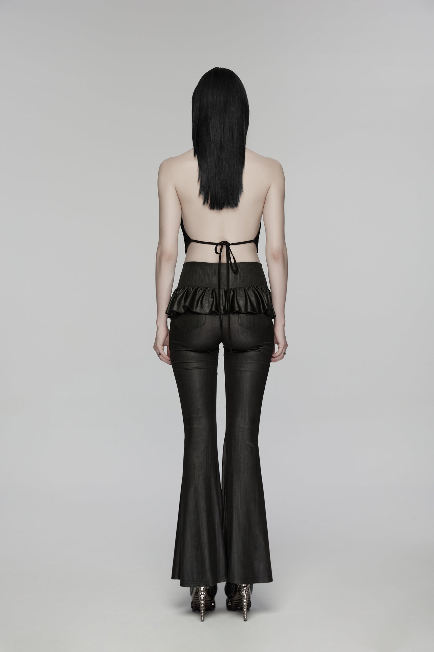 Punk Rave  Bellatrix Goth Leggings Flares - Alt Flared Trousers