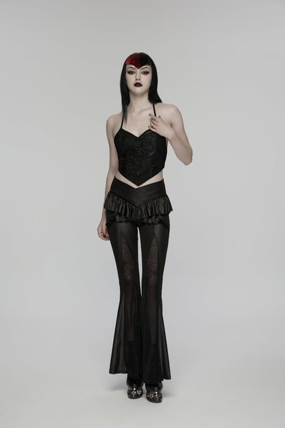 Punk Rave  Bellatrix Goth Leggings Flares - Alt Flared Trousers