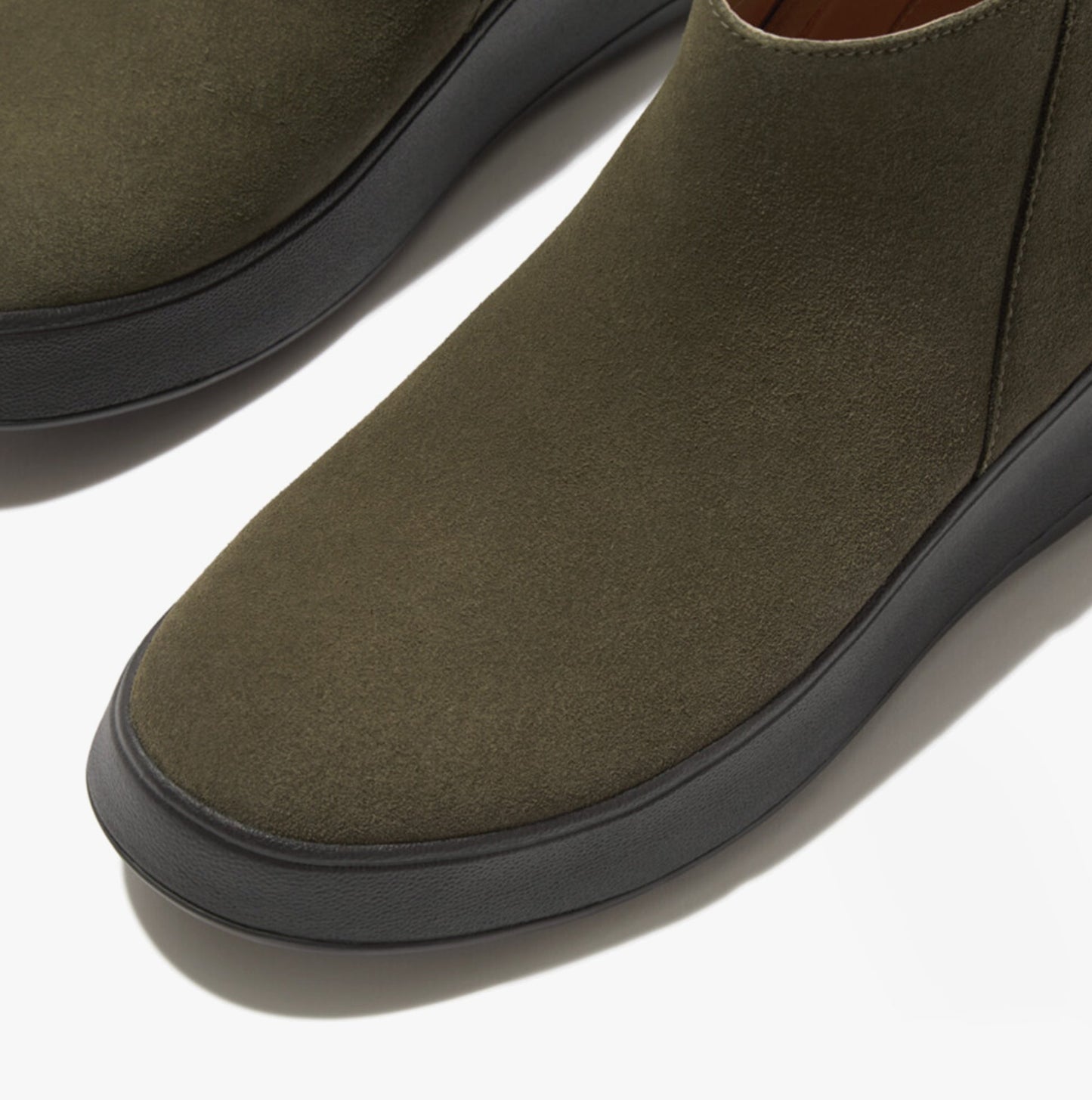 FitFlop F-MODE SUEDE FLATFORM Womens Ankle Boots Deep Olive