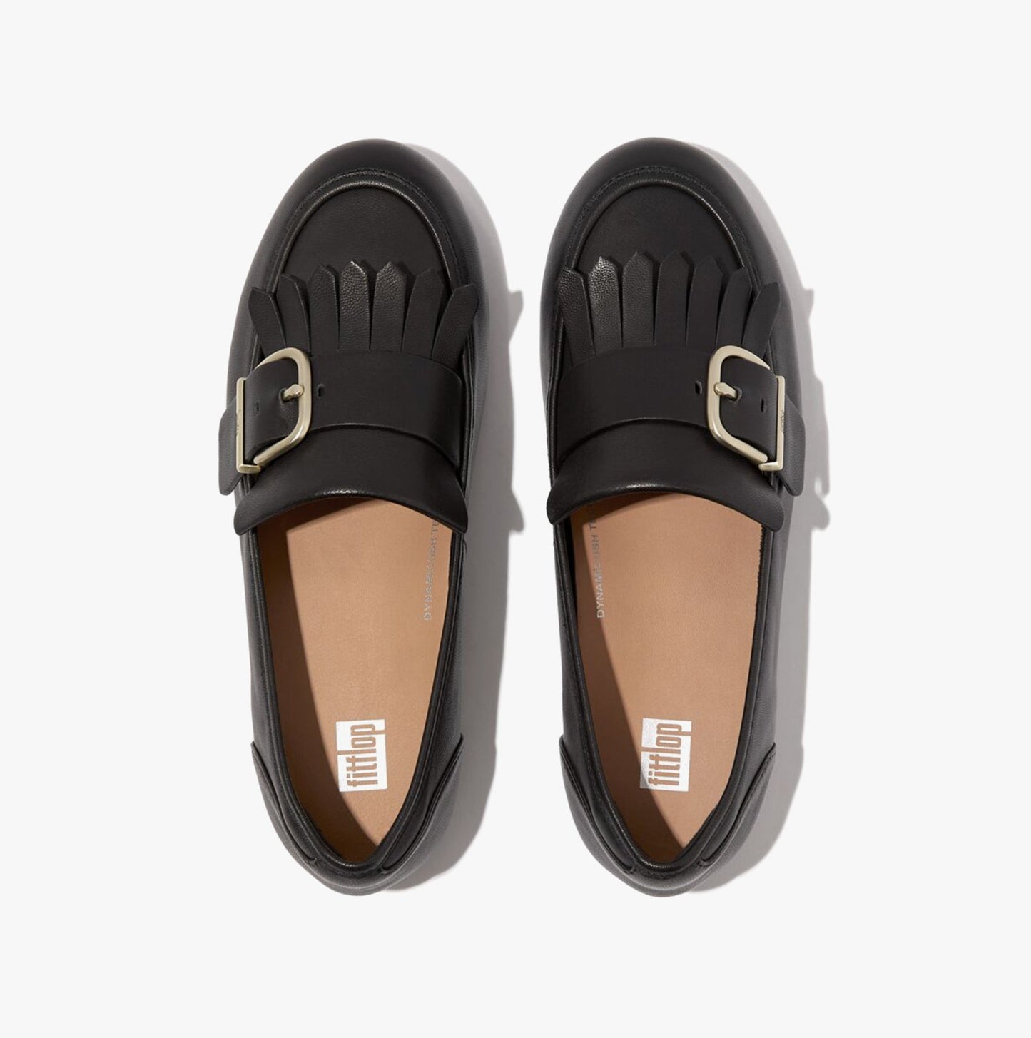 FitFlop ALLEGRO FRINGE BUCKLED Womens Loafers Black