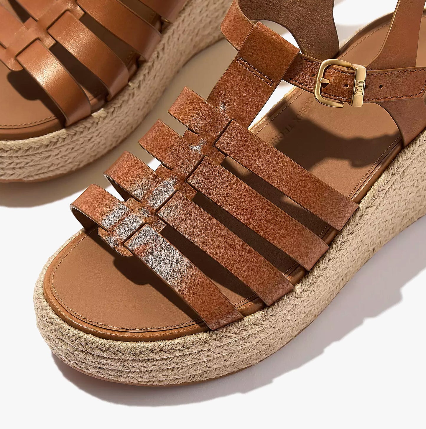 FitFlop PLATFFORMS ESPADRILLE Womens Wedge Sandals Deep Tan