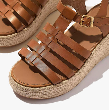 FitFlop PLATFFORMS ESPADRILLE Womens Wedge Sandals Deep Tan