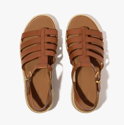 FitFlop PLATFFORMS ESPADRILLE Womens Wedge Sandals Deep Tan