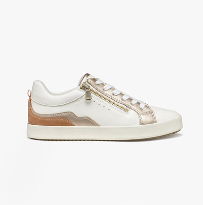 GEOX D BLOMIEE Womens Trainers Optic White/Nude