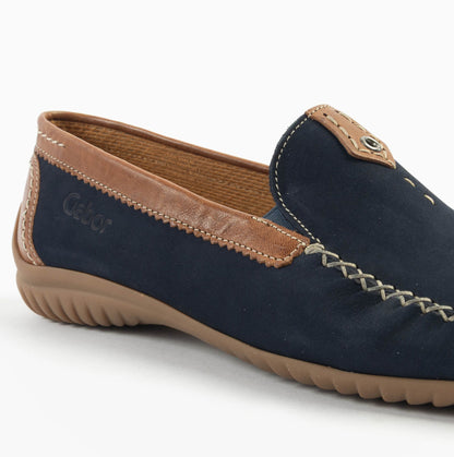 Gabor CALIFORNIA Womens Loafers Navy/New Whiskey
