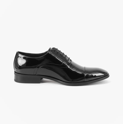 Goor Mens 5 Eyelet Capped Oxford Black