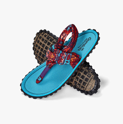 Gumbies SLINGBACK Womens Toe Post Sandals Turquoise Vintage