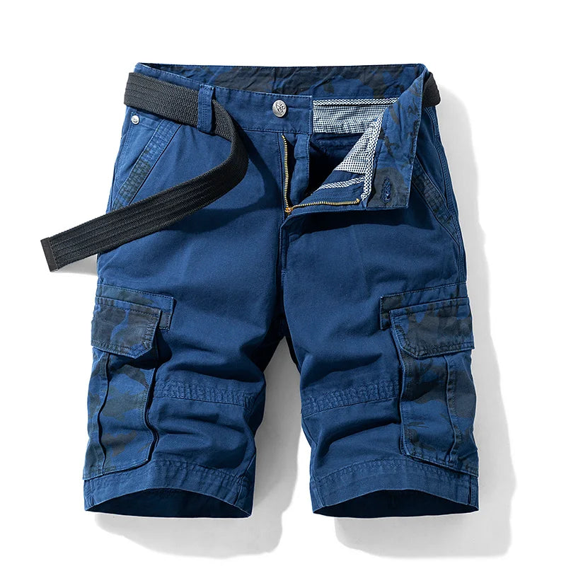 2025 Summer New Camouflage Tactical Cargo Shorts Men Khaki Jogger Military Cargo Shorts Men Cotton Casual Loose Men Shorts