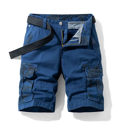 2025 Summer New Camouflage Tactical Cargo Shorts Men Khaki Jogger Military Cargo Shorts Men Cotton Casual Loose Men Shorts