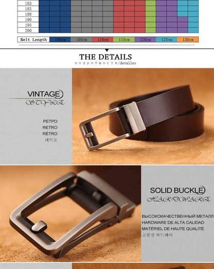 New High Quality Luxury Genuine Leather Belt Designer Belts Men Automatic Buckle Business Trouser Strap Cinturones Hombre Cinto