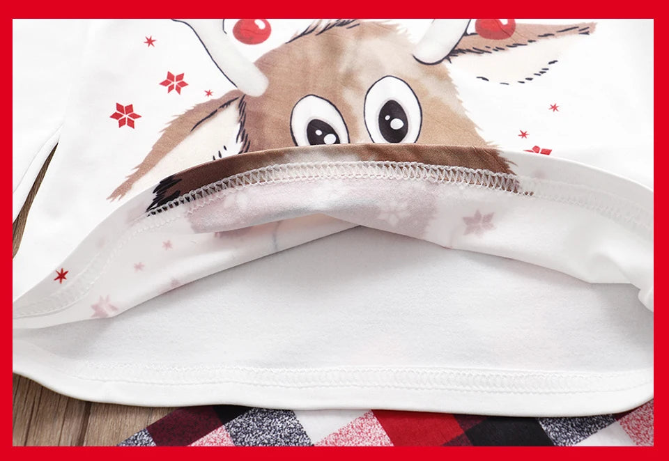 Family Christmas Pajamas Set Xmas Matching Deer Mother Daughter Father Son Clothes Adult Kid Sleepwear Baby Mommy And Me Pyjamas