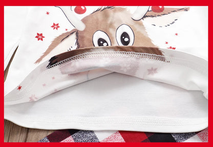 Family Christmas Pajamas Set Xmas Matching Deer Mother Daughter Father Son Clothes Adult Kid Sleepwear Baby Mommy And Me Pyjamas