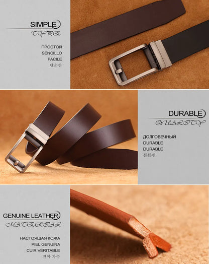 New High Quality Luxury Genuine Leather Belt Designer Belts Men Automatic Buckle Business Trouser Strap Cinturones Hombre Cinto
