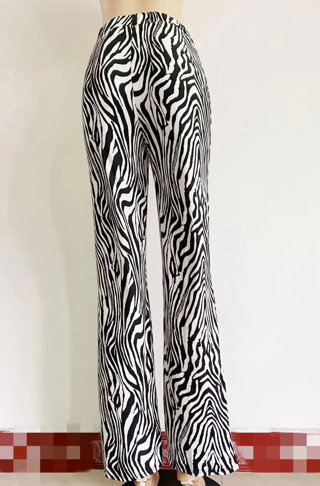 2024 Summer Zebra Print Wide Leg Pants Y2K Trousers Sexy High Waist Women New Fashion Casual Female Stripe Streetwear 16395