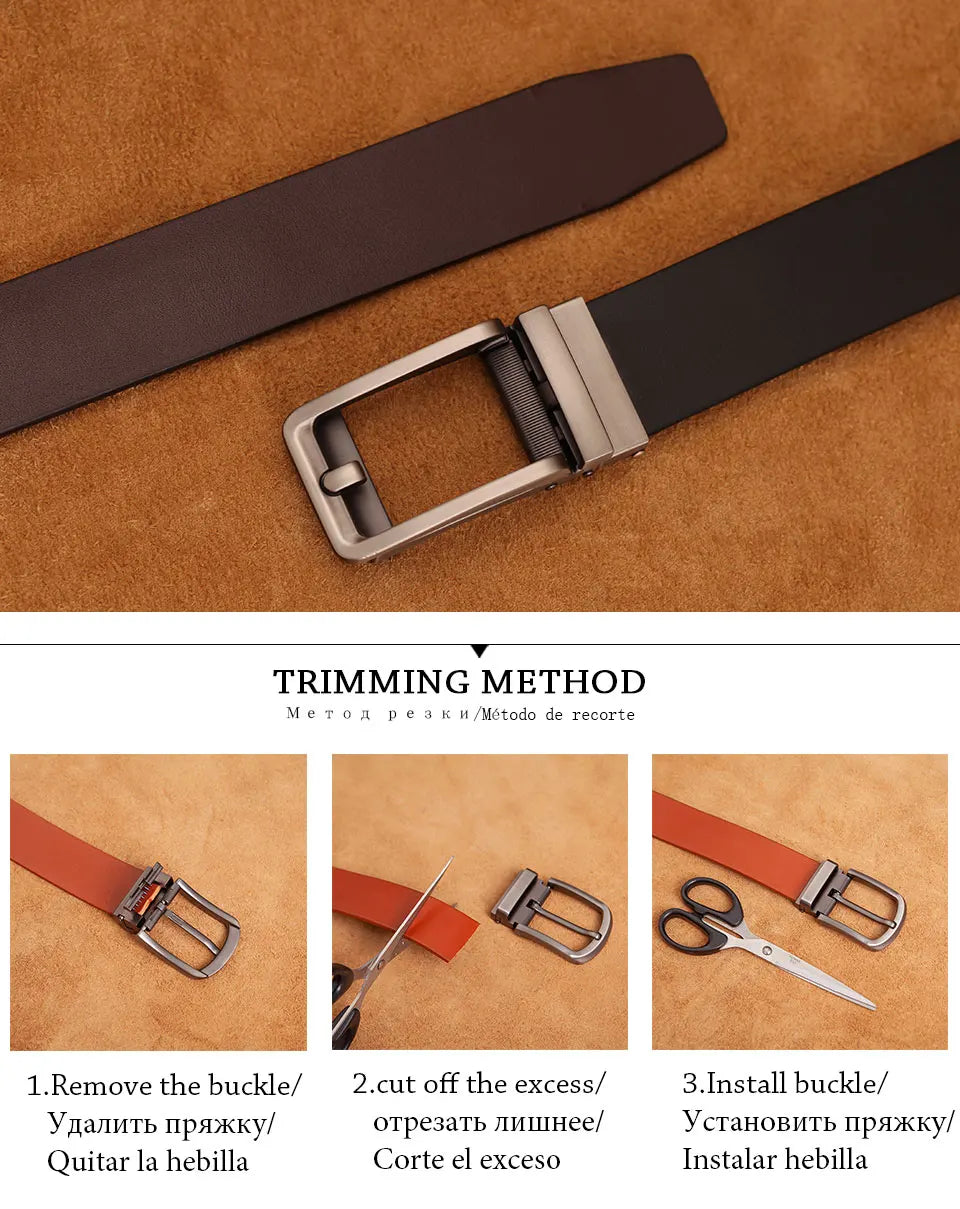 New High Quality Luxury Genuine Leather Belt Designer Belts Men Automatic Buckle Business Trouser Strap Cinturones Hombre Cinto