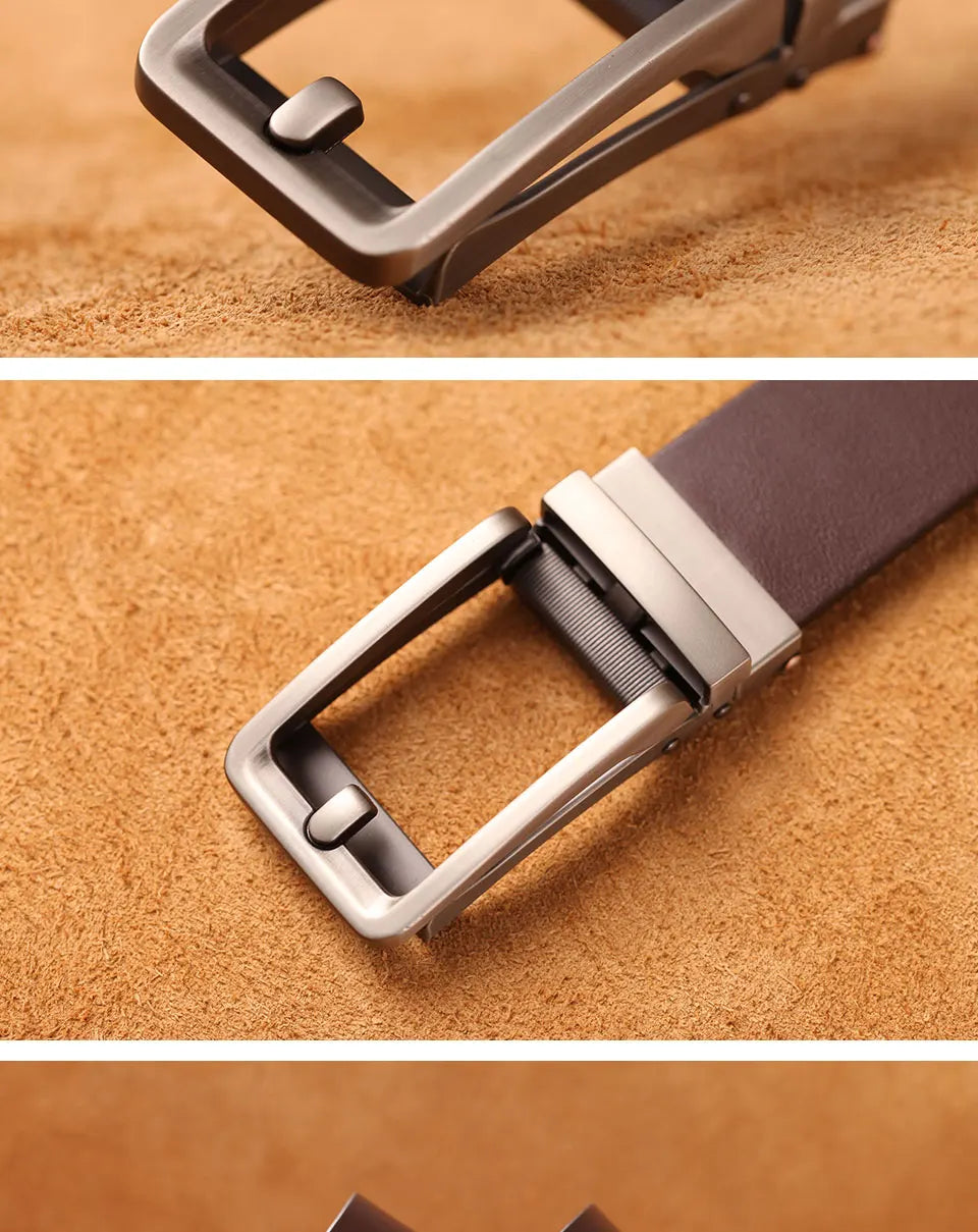 New High Quality Luxury Genuine Leather Belt Designer Belts Men Automatic Buckle Business Trouser Strap Cinturones Hombre Cinto