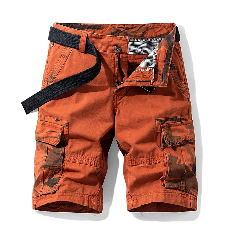 2025 Summer New Camouflage Tactical Cargo Shorts Men Khaki Jogger Military Cargo Shorts Men Cotton Casual Loose Men Shorts