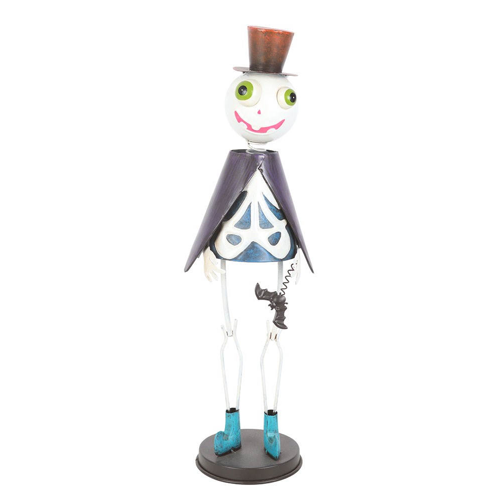 Gothic Gifts Top Hat Metal Skeleton Ornament