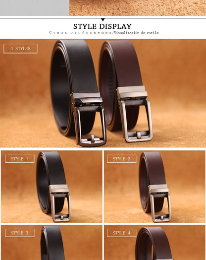 New High Quality Luxury Genuine Leather Belt Designer Belts Men Automatic Buckle Business Trouser Strap Cinturones Hombre Cinto