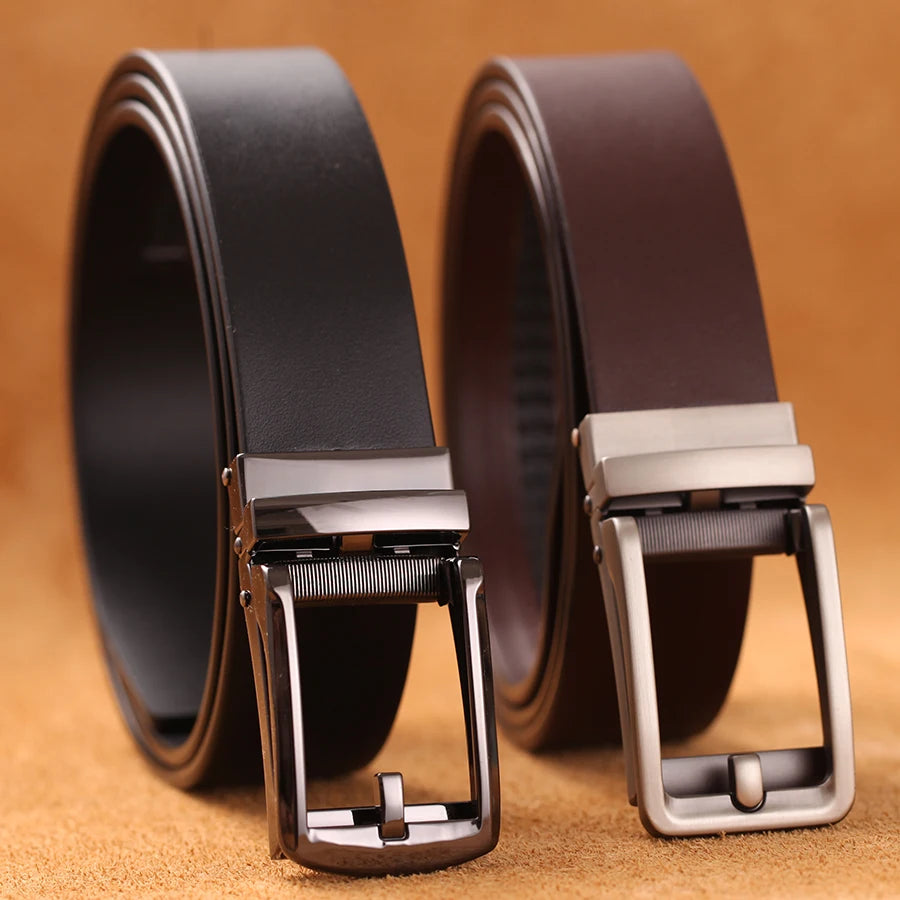 New High Quality Luxury Genuine Leather Belt Designer Belts Men Automatic Buckle Business Trouser Strap Cinturones Hombre Cinto