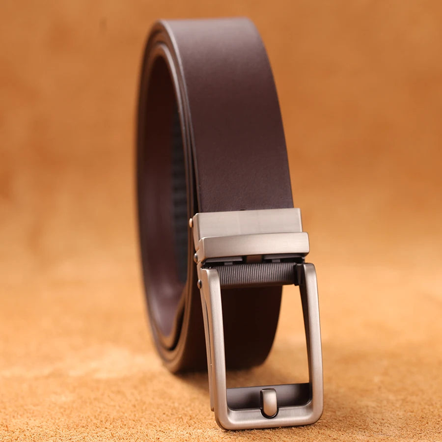 New High Quality Luxury Genuine Leather Belt Designer Belts Men Automatic Buckle Business Trouser Strap Cinturones Hombre Cinto
