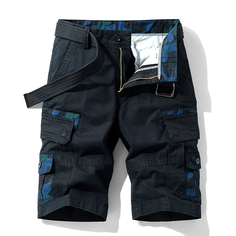 2025 Summer New Camouflage Tactical Cargo Shorts Men Khaki Jogger Military Cargo Shorts Men Cotton Casual Loose Men Shorts