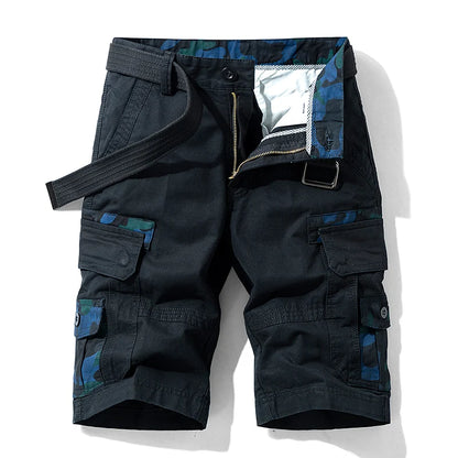 2025 Summer New Camouflage Tactical Cargo Shorts Men Khaki Jogger Military Cargo Shorts Men Cotton Casual Loose Men Shorts