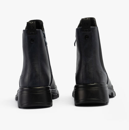 Heavenly Feet REMY Womens Chelsea Boots Navy