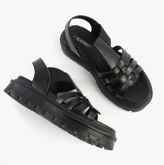 Heavenly Feet SAMORA Womens Sandals Black